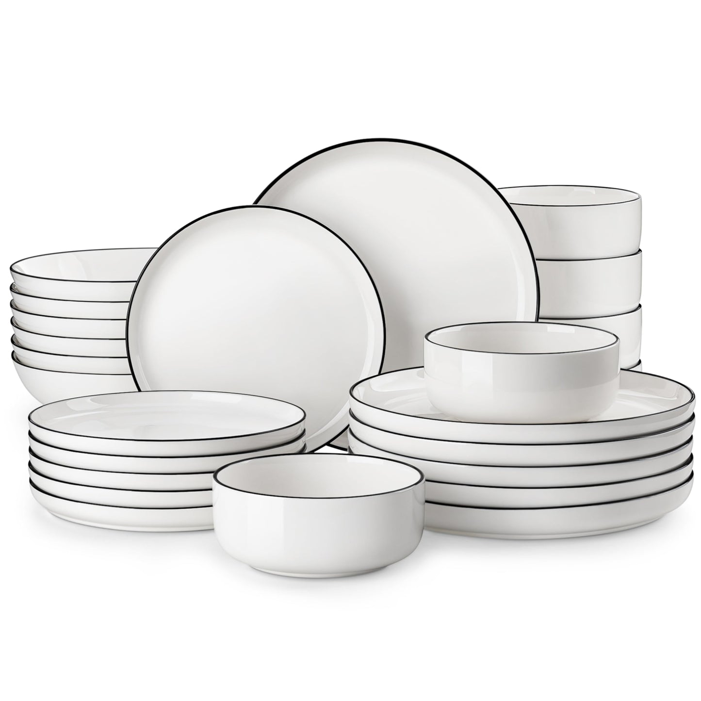 Vajilla Malacasa Luna 24 piezas Porcelana Blanca