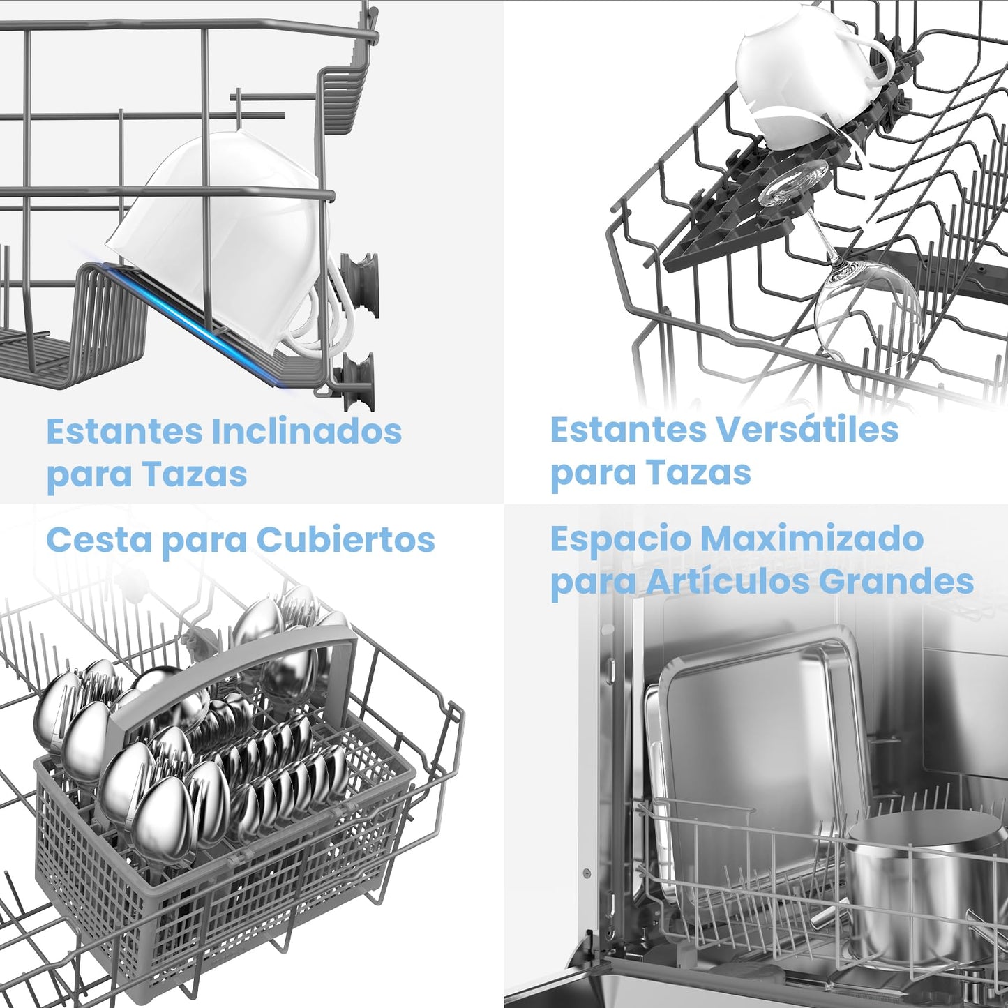 Lavavajillas Comfee 12 cubiertos 60cm 8 programas