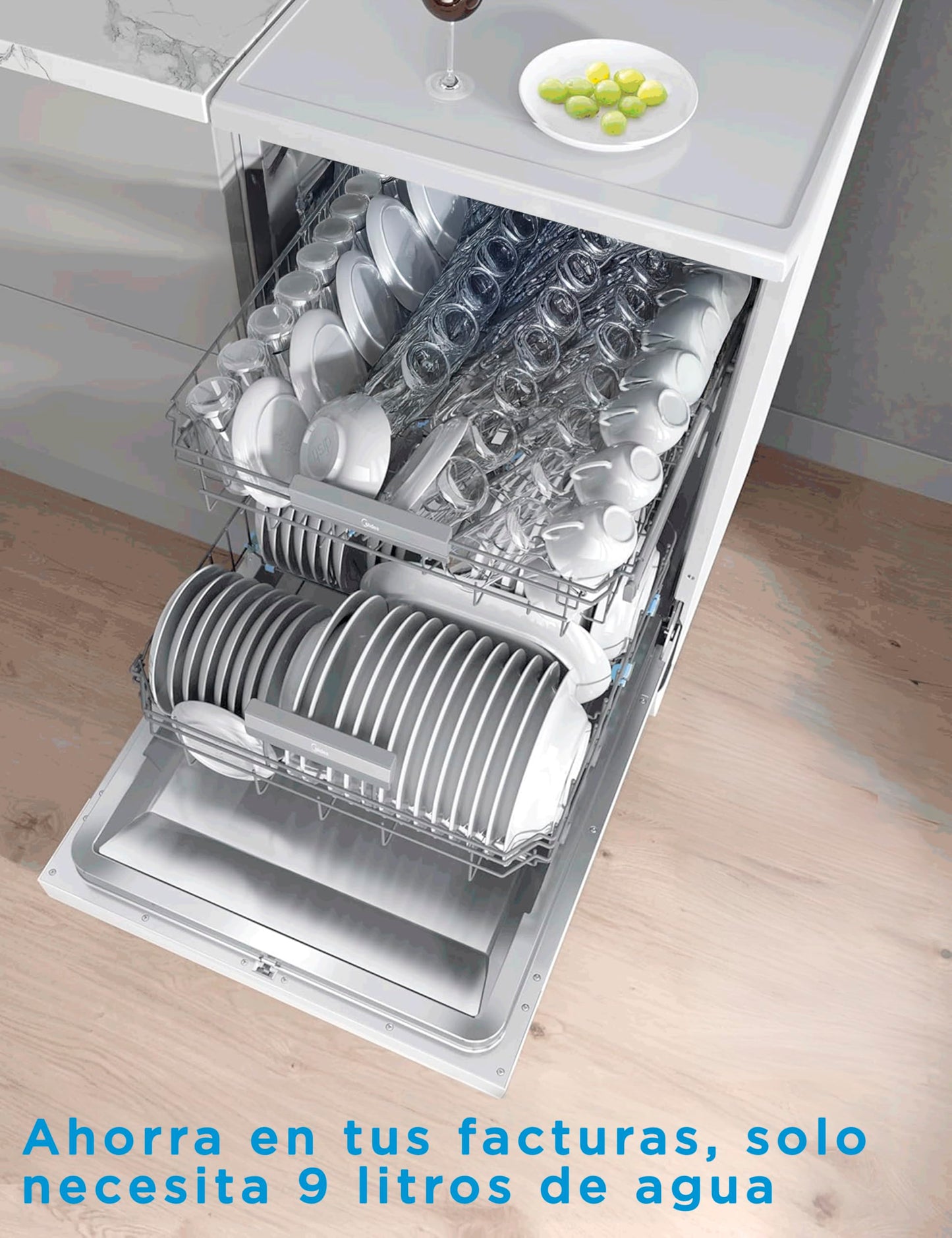 Midea Lavavajillas Compacto 45cm 10 cubiertos