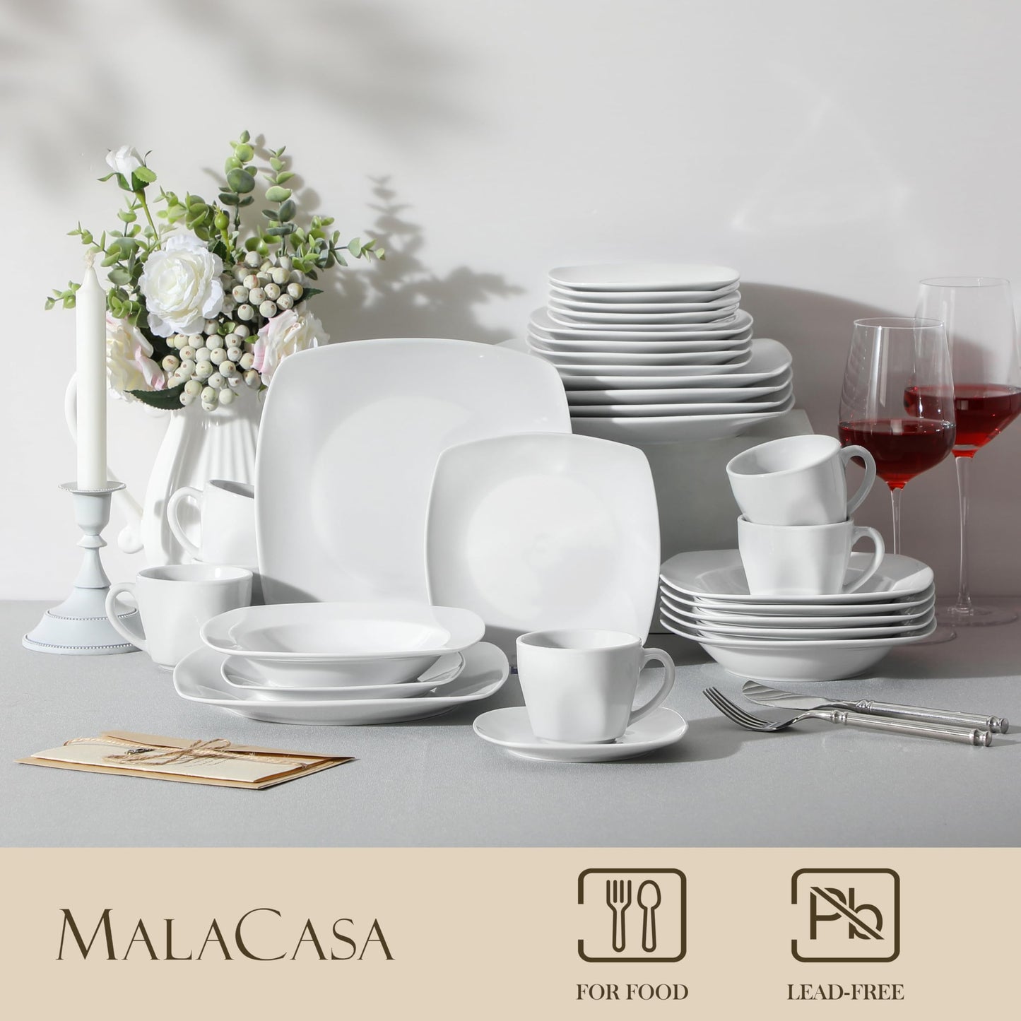 Vajilla Malacasa Julia 60 piezas Porcelana 12p