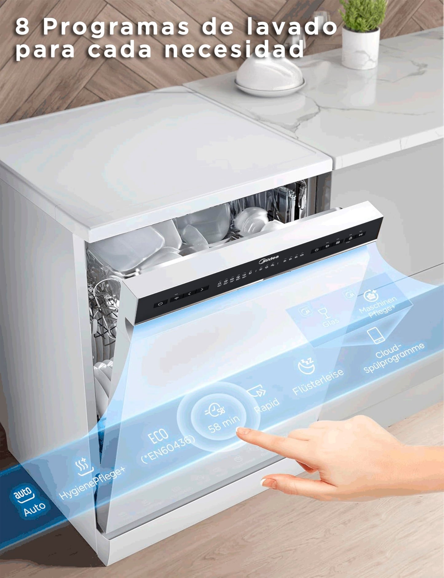 Midea Lavavajillas Compacto 45cm 10 cubiertos