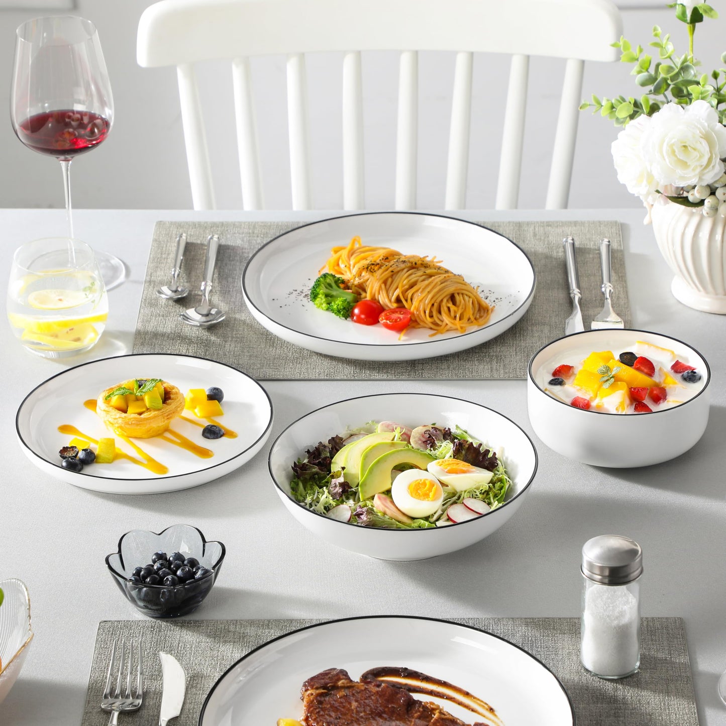 Vajilla Malacasa Luna 24 piezas Porcelana Blanca