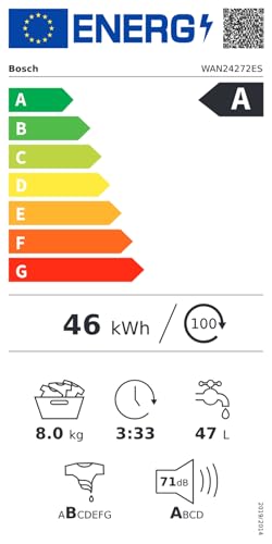 Lavadora Bosch Serie 4 8kg 1200rpm EcoSilence
