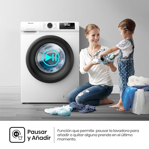 Lavadora Hisense 9kg 1400rpm Inverter Vapor A
