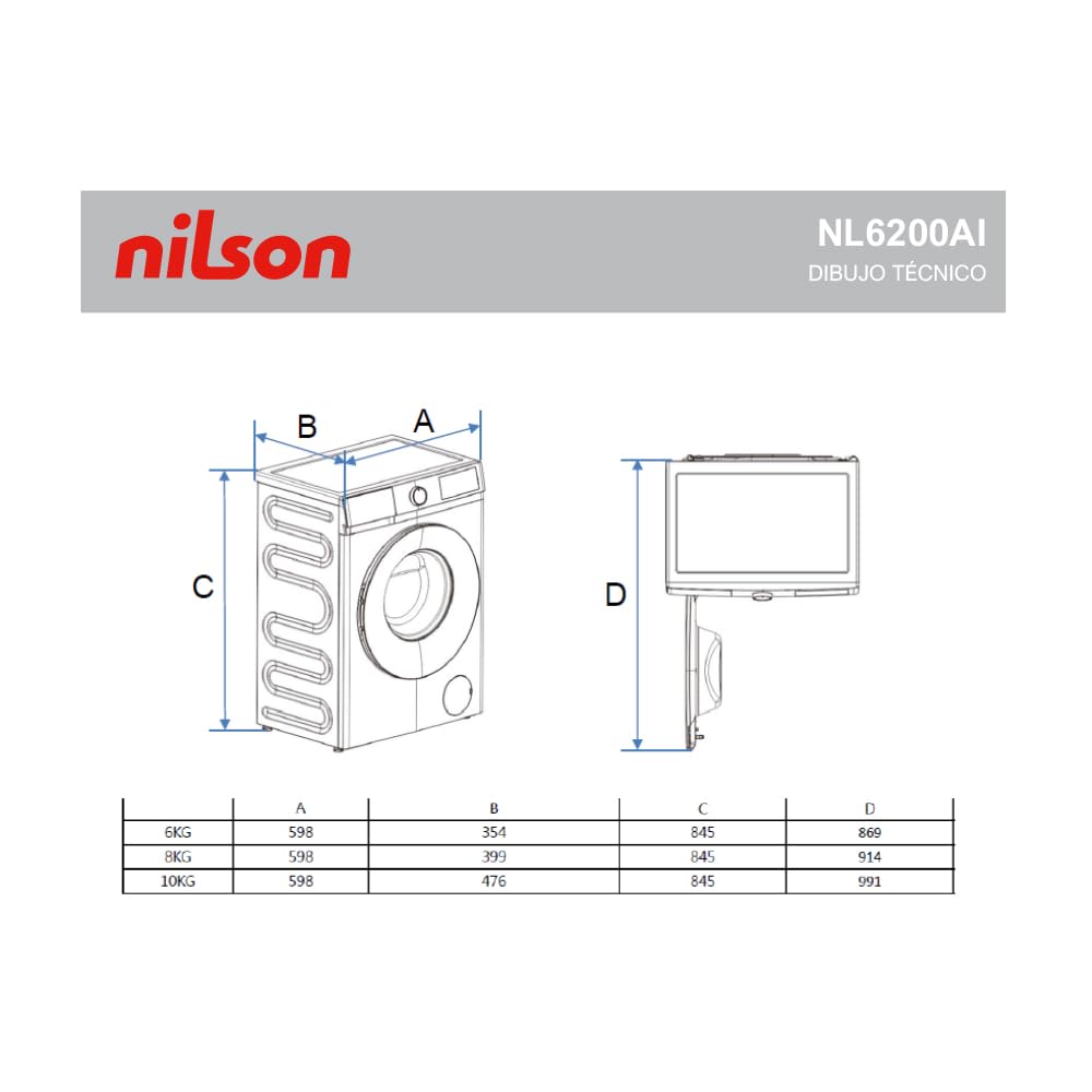 Lavadora Nilson 6kg Stop&Go Tambor Diamante