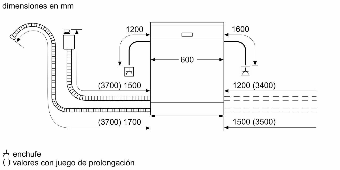 Lavavajillas Bosch 60cm Libre Instalación Blanco