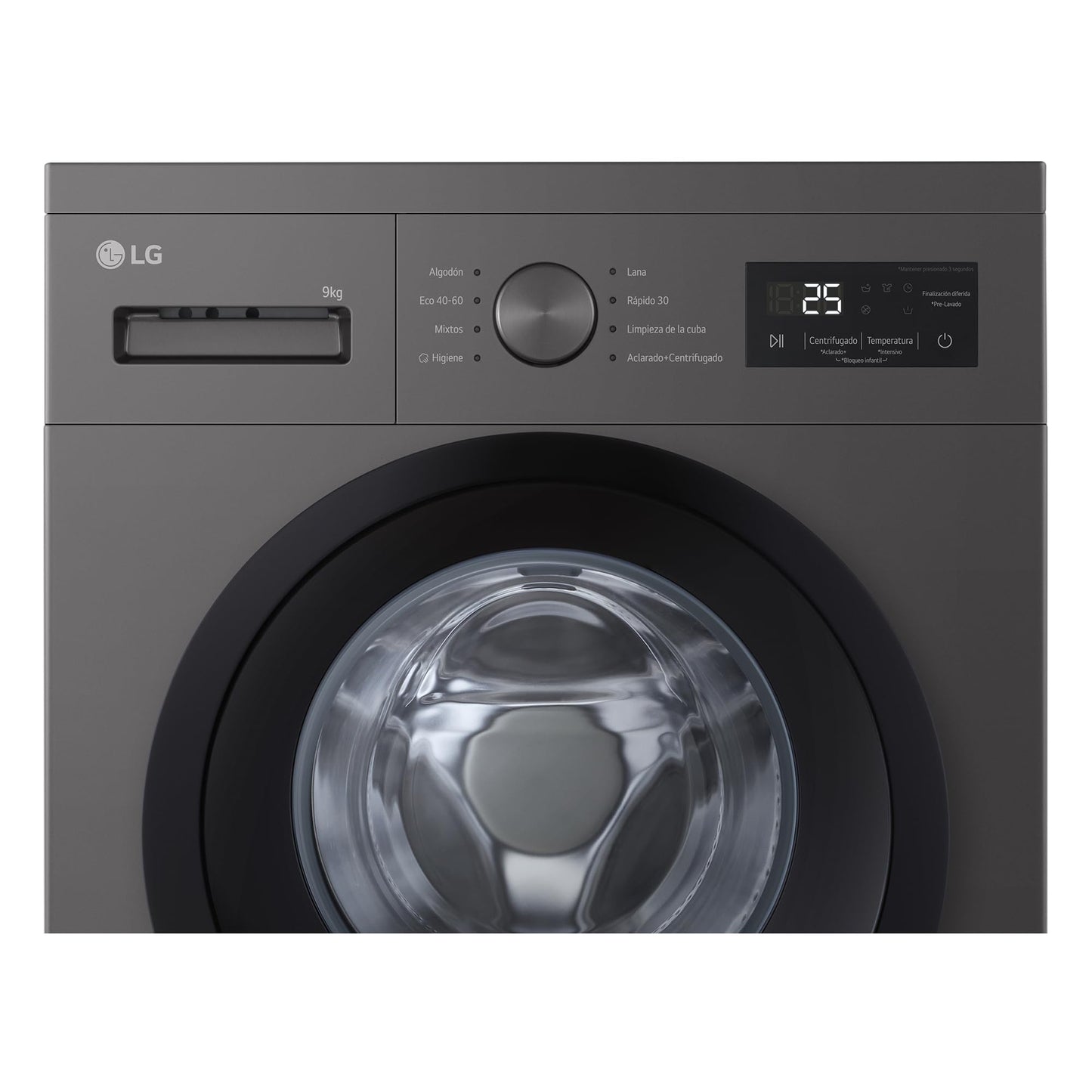 Lavadora LG 9kg 1400rpm Carga Frontal Grafito