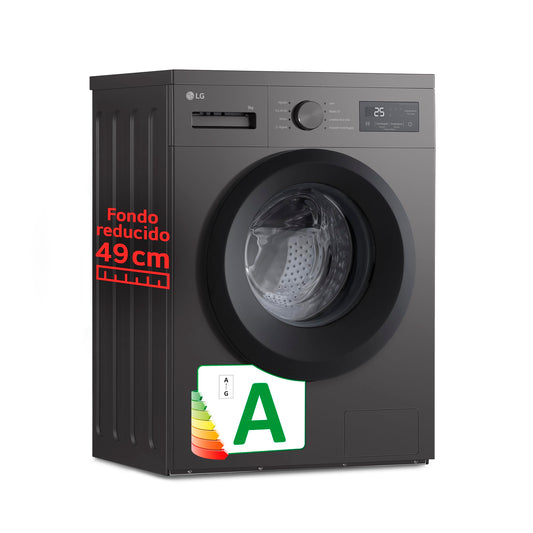 Lavadora LG 9kg 1400rpm Carga Frontal Grafito