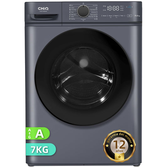 Lavadora CHiQ 7kg 1200rpm Inverter Vapor Gris