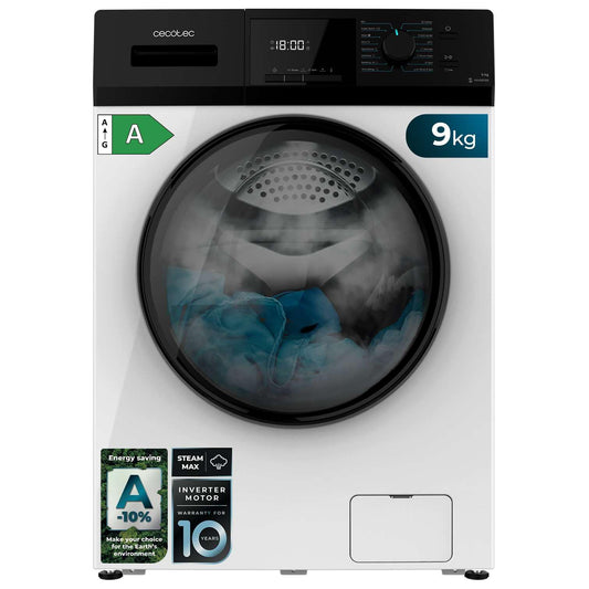 Lavadora Cecotec 9kg 1400rpm Inverter Vapor A