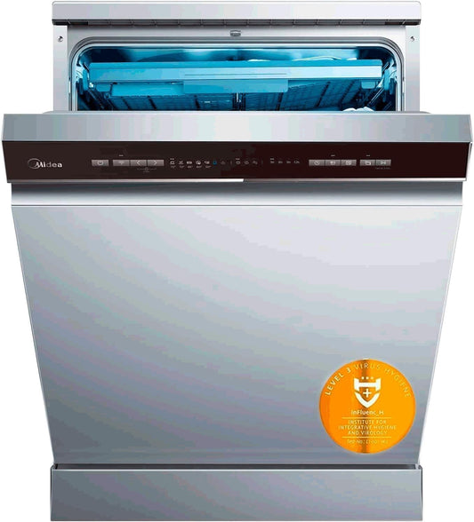 Lavavajillas Midea 60cm Inox 14 servicios 10 prog