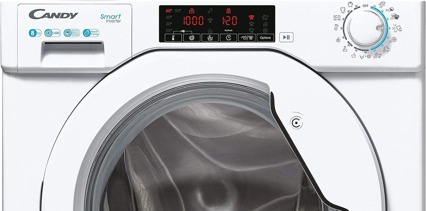 Lavadora Integrable Candy 8kg 1400rpm Inverter A