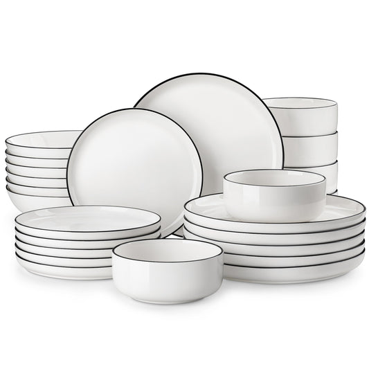Vajilla Malacasa Luna 24 piezas Porcelana Blanca