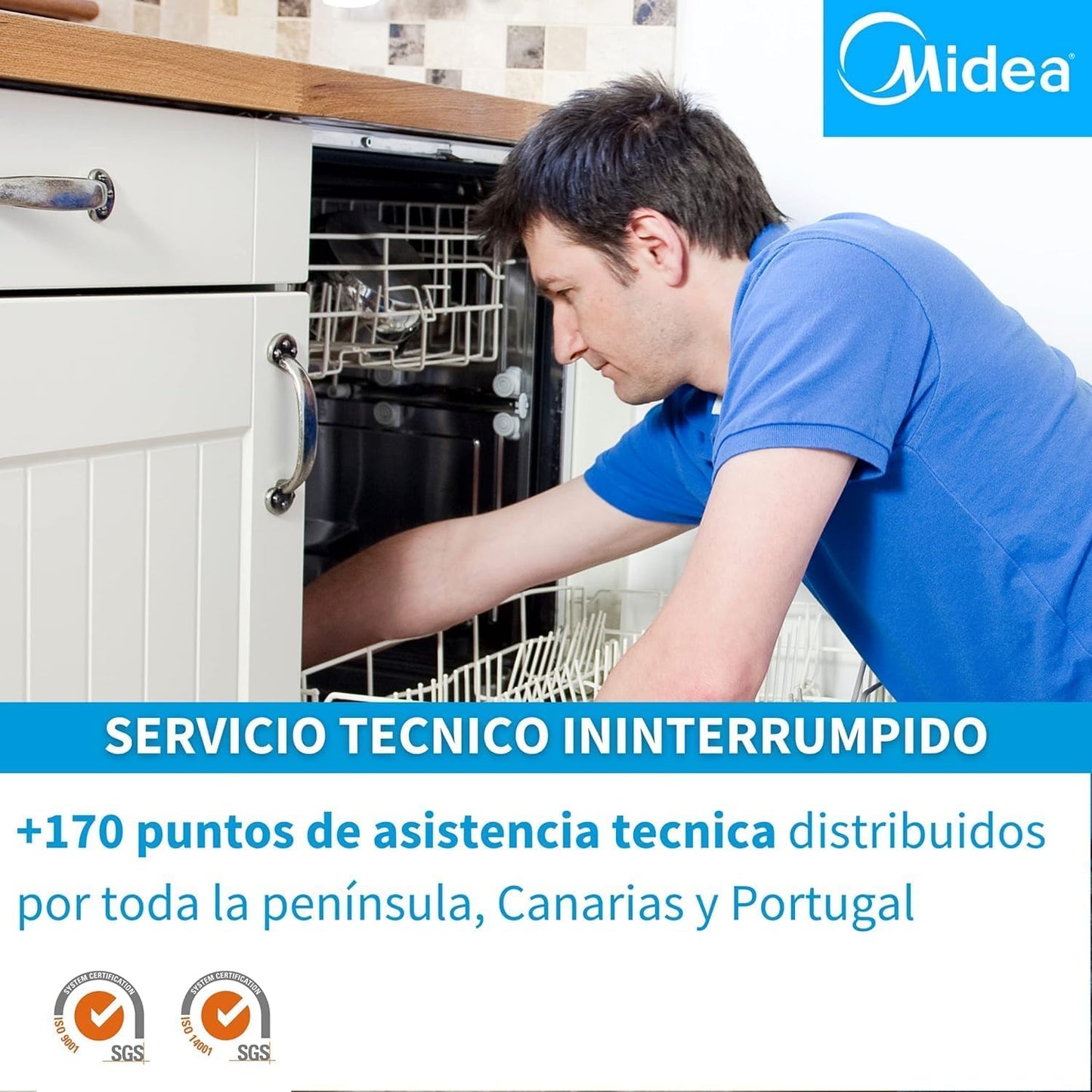 Mini Lavavajillas Midea 55cm 6 servicios Blanco
