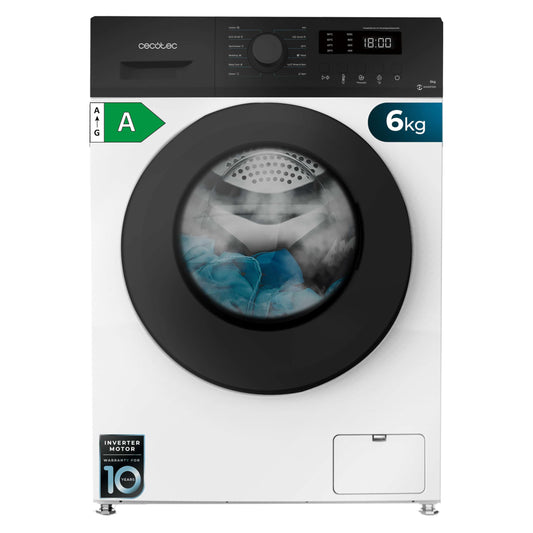 Lavadora Cecotec 6kg 1000rpm Inverter Steam Max