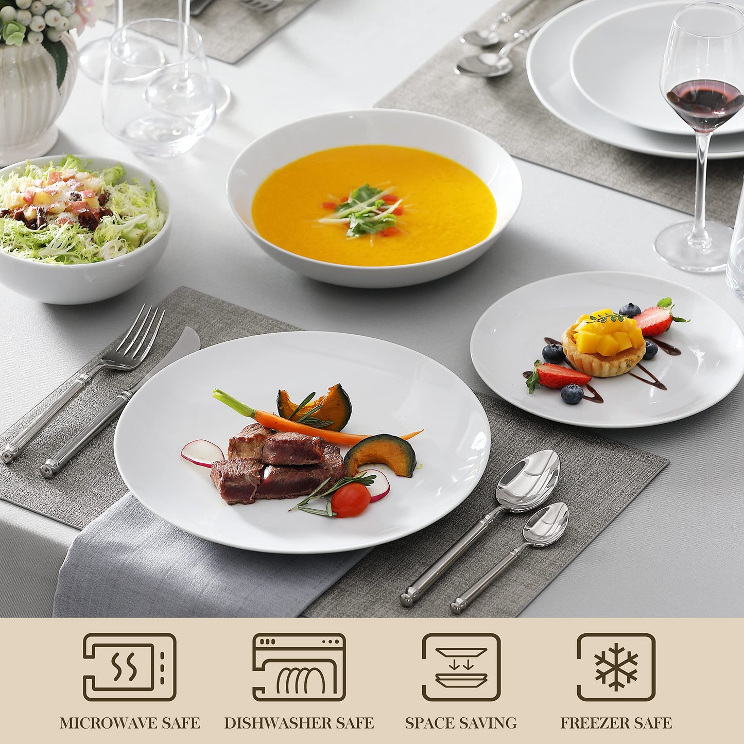 Vajilla Malacasa 24 piezas Porcelana 6 personas