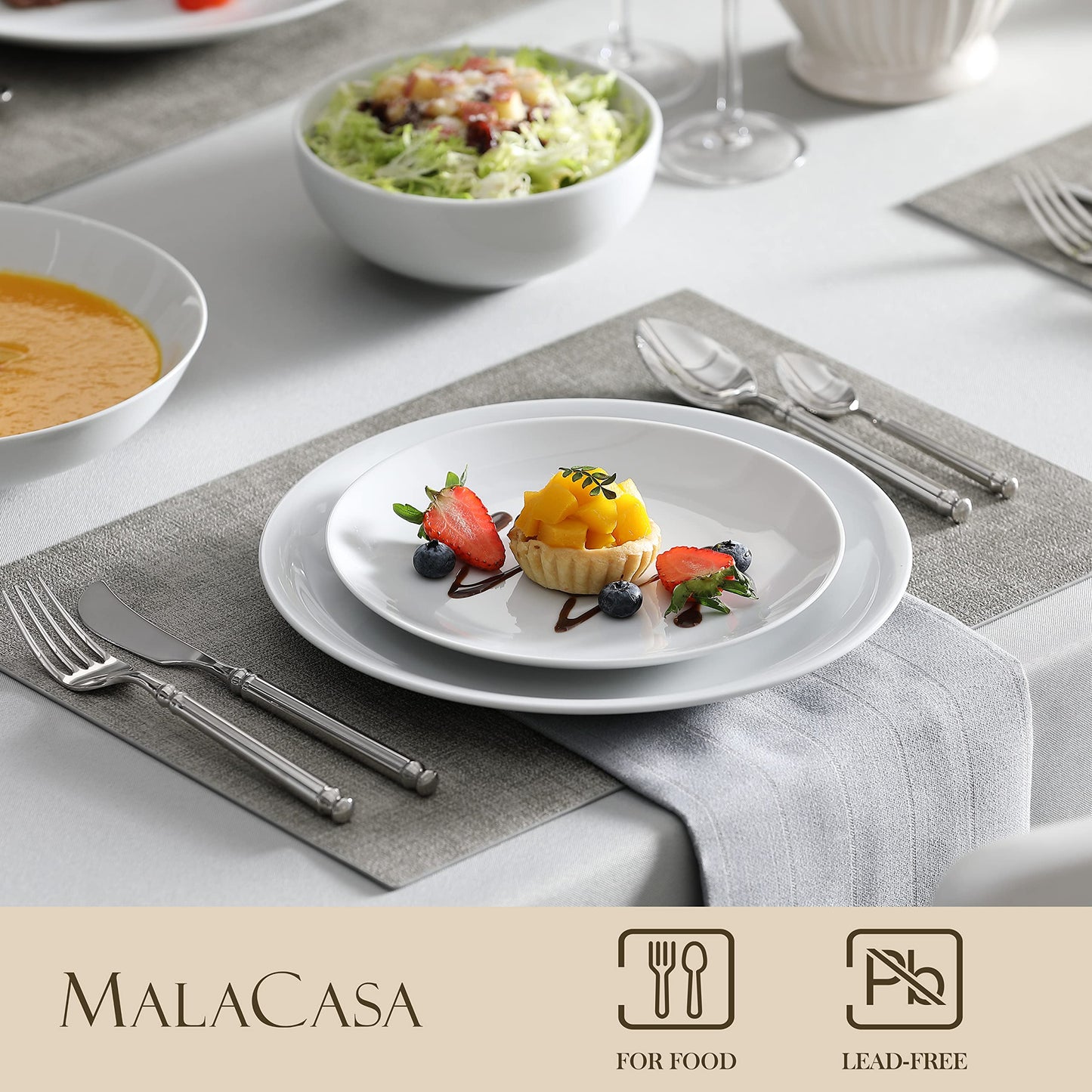 Vajilla Malacasa 24 piezas Porcelana 6 personas